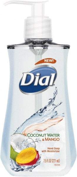 Dial - 7.5 oz Pump Bottle Liquid Soap - Clear, Coconut Water & Mango Scent - Exact Industrial Supply