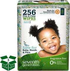 Seventh Generation - Pre-Moistened Baby Wipes - Refill, 7" x 7" Sheet Size, White - Exact Industrial Supply