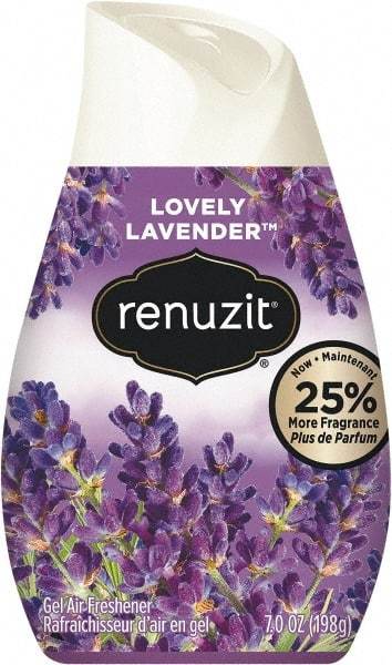 Renuzit - 7 oz Cone Air Freshener - Gel, Fresh Lavender Scent, Environmentally Safe - Exact Industrial Supply