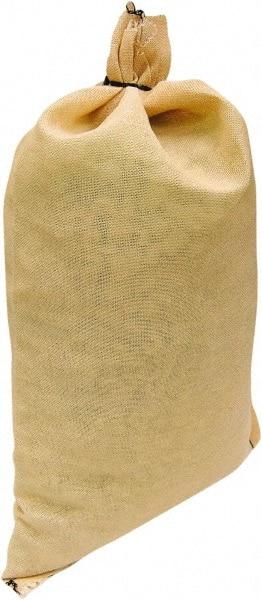 Made in USA - 14" Long x 26" High Sand Bag - Desert Tan Acrylic, For Spill Containment - Exact Industrial Supply