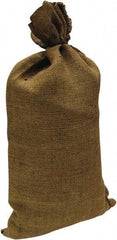 Made in USA - 14" Long x 26" High Sand Bag - Olive Green Burlap, For Spill Containment - Exact Industrial Supply