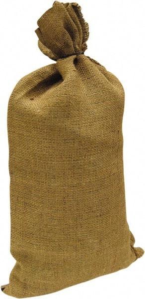 Made in USA - 14" Long x 26" High Sand Bag - Desert Tan Burlap, For Spill Containment - Exact Industrial Supply