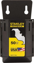Stanley - 50 Piece, Carbon Steel, Hook Blade - 2-7/16" Long, 0.0235" Blade Thickness - Exact Industrial Supply