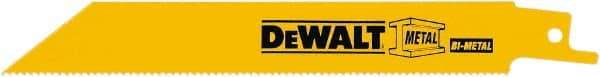 DeWALT - 12" Long x 3/4" Thick, Bi-Metal Reciprocating Saw Blade - Straight Profile, 18 TPI, Toothed Edge, Tang Shank - Exact Industrial Supply