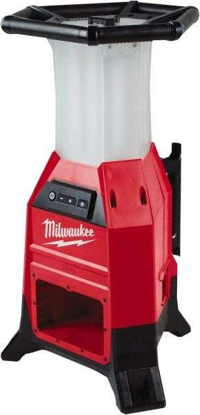 Milwaukee Tool - 18 Volts, 9000 Lumens, Cordless Work Light - Red/Black, 15 hr Run Time - Exact Industrial Supply