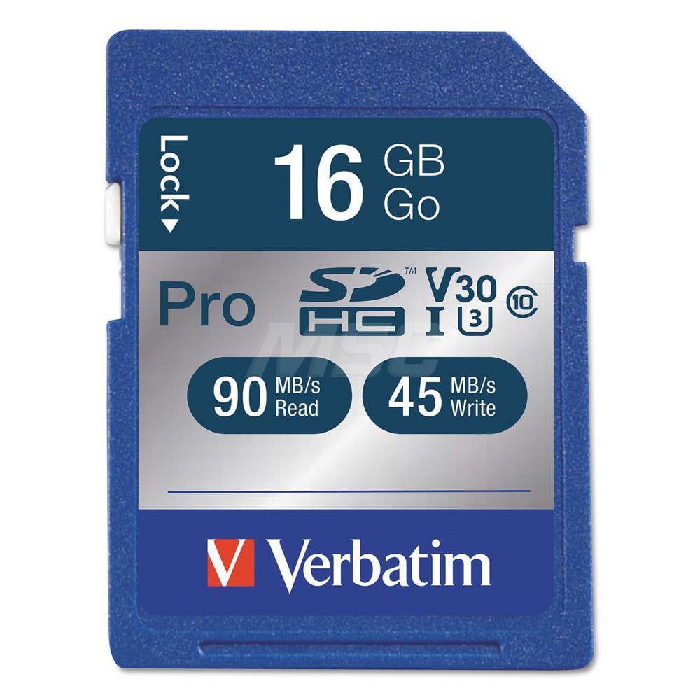 Verbatim - Office Machine Supplies & Accessories; Office Machine/Equipment Accessory Type: Memory Card ; For Use With: Camera ; Storage Capacity: 16GB - Exact Industrial Supply