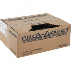 PRO-SOURCE - 1 mil Thick, Heavy-Duty Trash Bags - Linear Low-Density Polyethylene (LLDPE), Flat Pack Dispenser, 40" Wide x 46" High, Black - Exact Industrial Supply