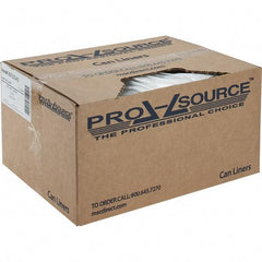 PRO-SOURCE - 1 mil Thick, Heavy-Duty Trash Bags - Linear Low-Density Polyethylene (LLDPE), Flat Pack Dispenser, 15" Wide x 23" High, Clear - Exact Industrial Supply