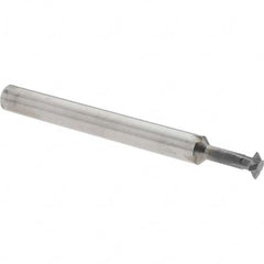 Accupro - 3/16° 3/16" Cut Diam, 0.055" Cut Width, 3/16" Shank, Solid Carbide Double-Angle Cutter - Exact Industrial Supply