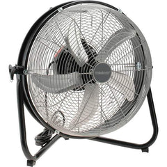 PRO-SOURCE - 18" Blade, 5/64 hp, 1,550, 2,000 & 2,680 CFM, Oscillating Industrial Circulation Fan - Floor Stand, 120 Volts, 3 Speed - Exact Industrial Supply