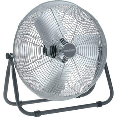 PRO-SOURCE - 18" Blade, 1/8 hp, 3,500, 4,800 & 5,750 CFM, Low Floor Stand Industrial Circulation Fan - Floor Stand, 120 Volts, 2.2 Amps, 3 Speed - Exact Industrial Supply