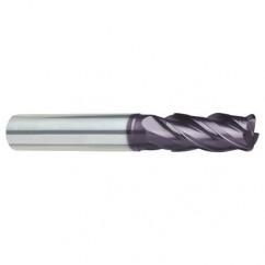 7/16" Dia. - 2-3/4" OAL - 4 FL Variable Helix Super-A Carbide End Mill - Exact Industrial Supply