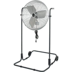 PRO-SOURCE - 24" Blade, 1/8 hp, 2,220 CFM, High Floor Stand Industrial Circulation Fan - Floor Stand, 115 Volts, 2.4 Amps, 3 Speed - Exact Industrial Supply