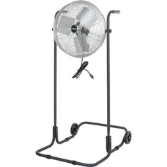 PRO-SOURCE - 18" Blade, 1/8 hp, 5,750 CFM, High Floor Stand Industrial Circulation Fan - Floor Stand, 2.2 Amps, 3 Speed - Exact Industrial Supply