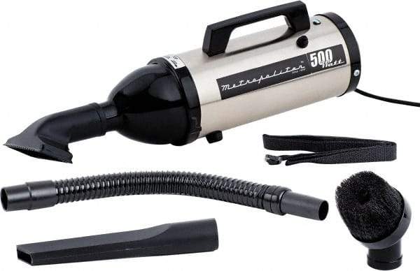 MetroVac - Hand Vacuum Cleaner - 120 Volts, 0.75 hp, 4.5 Amps, 3 Lb, Accessories Included - Exact Industrial Supply