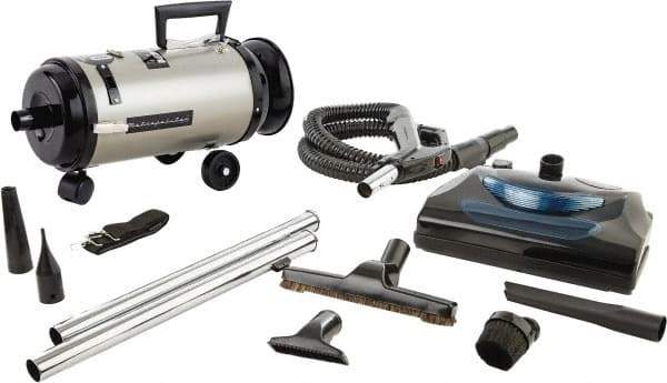 MetroVac - Canister Vacuum Cleaner - 120 Volts, 4 hp, 11.25 Amps, 12.5 Lb, Accessories Included - Exact Industrial Supply