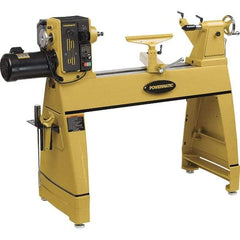 Powermatic - 20" Swing, 36" Between Centers, 220 Volt, Triple Phase Toolroom Lathe - 2MT Taper, 2 hp, 15 to 3,200 RPM, 5/8" Bore Diam, 36-1/2" Deep x 47" High x 81" Long - Exact Industrial Supply