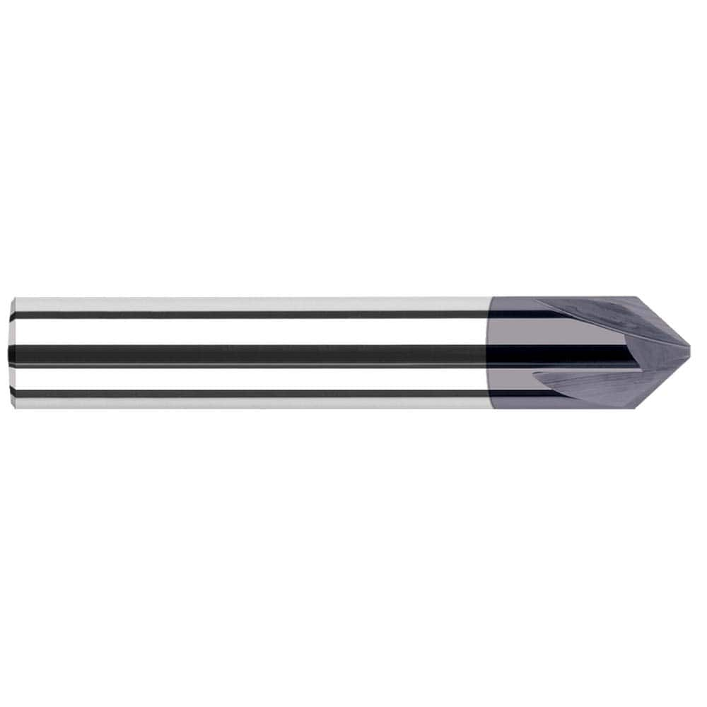 Chamfer Mill: 3 mm Dia, 4 Flutes, Solid Carbide 38 mm OAL, AlTiN Coated