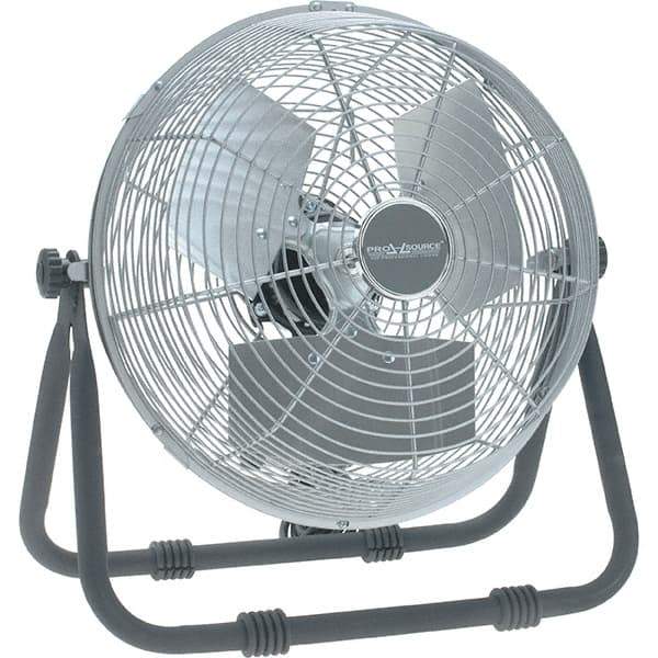 PRO-SOURCE - 12" Blade, 1/12 hp, 1,650, 2,300 & 2,750 CFM, Low Floor Stand Industrial Circulation Fan - Floor Stand, 120 Volts, 1.1 Amps, 3 Speed - Exact Industrial Supply