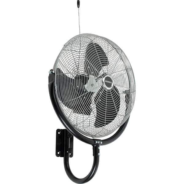 PRO-SOURCE - 20" Blade, 1/3 hp, 6,039 Max CFM, Wall Mounting Fan - 3 Speed - Exact Industrial Supply