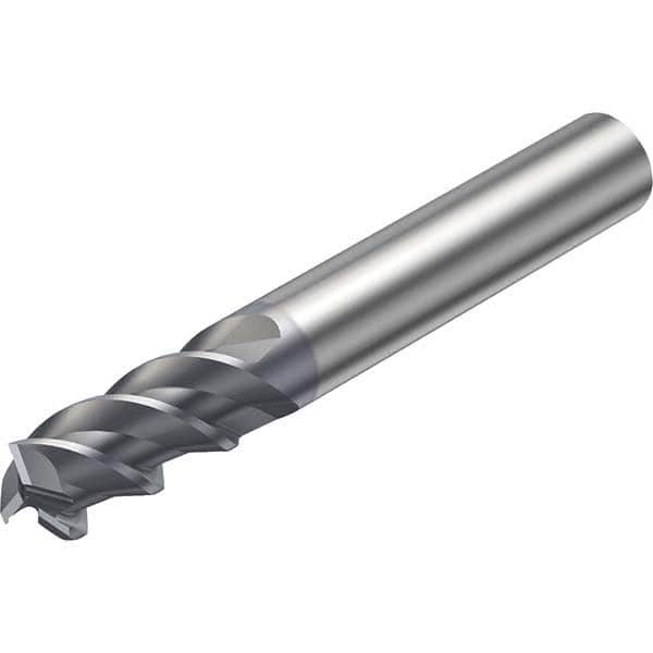 Sandvik Coromant - 1/2" Diam 3 Flute Solid Carbide 0.004" Chamfer Width Corner Chamfer End Mill - Exact Industrial Supply