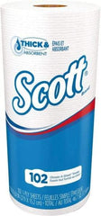 Scott - Perforated Roll of 1 Ply White Paper Towels - 11" Wide, 53' Roll Length - Exact Industrial Supply