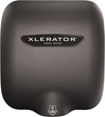 Excel Dryer - 1490 Watt Graphite Finish Electric Hand Dryer - 208/277 Volts, 6.2 Amps, 11-3/4" Wide x 12-11/16" High x 6-11/16" Deep - Exact Industrial Supply