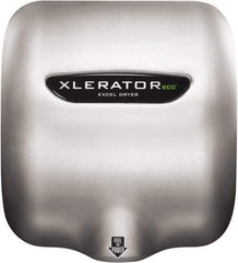 Excel Dryer - 500 Watt Silver Finish Electric Hand Dryer - 208/277 Volts, 2.2 Amps, 11-3/4" Wide x 12-11/16" High x 6-11/16" Deep - Exact Industrial Supply