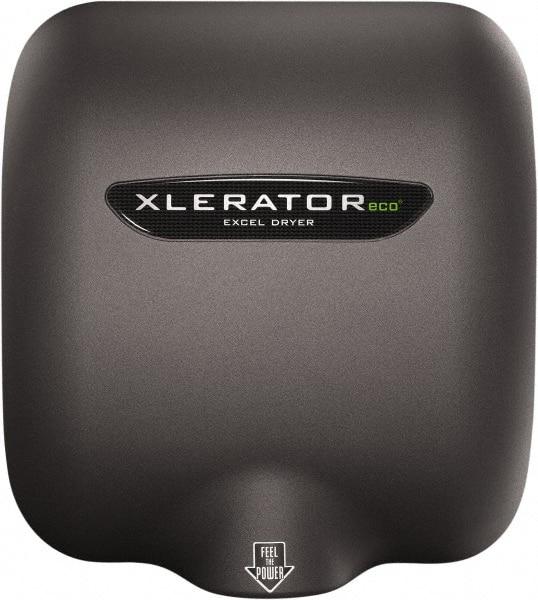 Excel Dryer - 500 Watt Graphite Finish Electric Hand Dryer - 208/277 Volts, 2.2 Amps, 11-3/4" Wide x 12-11/16" High x 6-11/16" Deep - Exact Industrial Supply