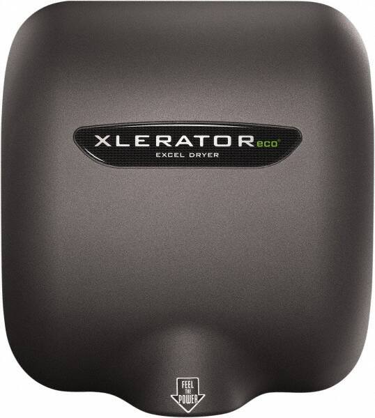 Excel Dryer - 500 Watt Graphite Finish Electric Hand Dryer - 208/277 Volts, 2.2 Amps, 11-3/4" Wide x 12-11/16" High x 6-11/16" Deep - Exact Industrial Supply