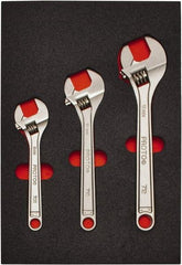 Proto - 3 Piece, 8" to 12", Spline Combination Wrench Set - Inch Measurement Standard, Satin Finish, Comes in Roll Pouch - Exact Industrial Supply