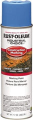 Rust-Oleum - 17 fl oz Blue Paint & Primer - 400' Coverage at 1" Wide, Solvent Base Formula, >500 gL VOC - Exact Industrial Supply