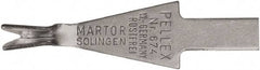 Martor USA - 10 Piece, Carbon Steel, Utility Knife Blade - 1.26" Long - Exact Industrial Supply