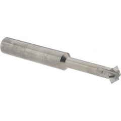 Accupro - 5/16° 5/16" Cut Diam, 1/8" Cut Width, 5/16" Shank, Solid Carbide Double-Angle Cutter - Exact Industrial Supply