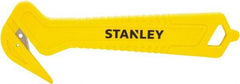 Stanley - Recessed/Concealed Fixed Blade Safety Cutter - 0.372" Steel Blade, Yellow & Black Plastic Handle, 1 Blade Included - Exact Industrial Supply