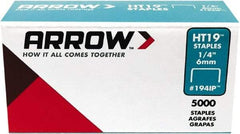 Arrow - 3/8" Wide High Carbon Steel Light-Duty Staples - 1/4" Leg Length - Exact Industrial Supply