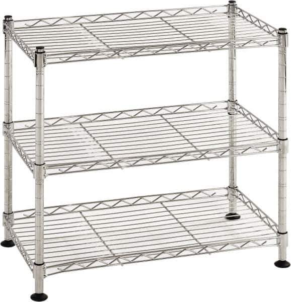 Sandusky Lee - 3 Shelf Wire Shelving Unit - 18" Wide x 10" Deep x 18" High, - Exact Industrial Supply