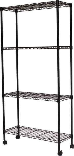 Sandusky Lee - 4 Shelf Wire Shelving Unit - 36" Wide x 14" Deep x 54" High, - Exact Industrial Supply