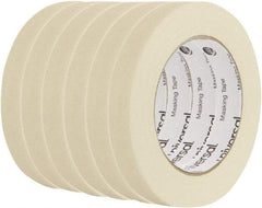 UNIVERSAL - 18mm Wide x 54.8 m Long Beige Crepe Paper Masking Tape - Series 6697, 5 mil Thick, 19 In/Lb Tensile Strength - Exact Industrial Supply