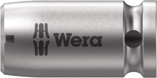 Wera - 1/4 Socket Drive to 1/4 Hex Female Square-Drive to Hex Bit Adapter - 1" OAL - Exact Industrial Supply