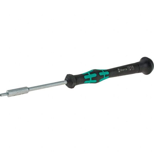 Wera - 1.5mm Solid Shaft Precision Nutdriver - Cushion Grip Handle, 6-1/4" OAL - Exact Industrial Supply