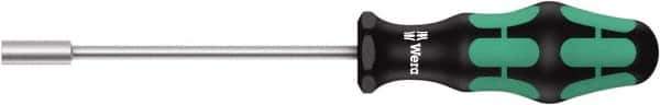 Wera - 7mm Solid Shaft Nutdriver - Cushion Grip Handle, 223mm OAL - Exact Industrial Supply