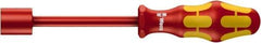Wera - 5/8" Solid Shaft Insulated Nutdriver - Cushion Grip Handle, 237mm OAL - Exact Industrial Supply