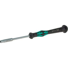 Wera - 3.5mm Solid Shaft Precision Nutdriver - Cushion Grip Handle, 6-1/4" OAL - Exact Industrial Supply