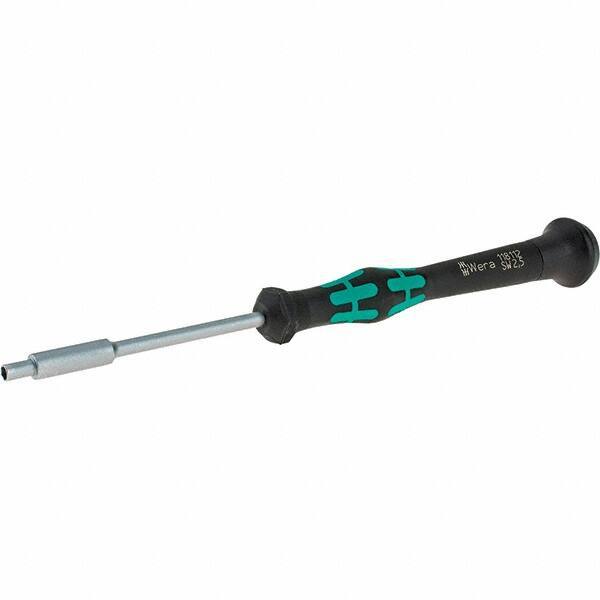 Wera - 2.5mm Solid Shaft Precision Nutdriver - Cushion Grip Handle, 6-1/4" OAL - Exact Industrial Supply