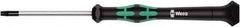 Wera - 6 Torx Driver - 40mm Blade Length, 137mm OAL, Ergonomic Handle - Exact Industrial Supply