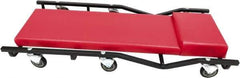 Whiteside - 660 Lb Capacity, 6 Wheel Creeper with Fixed Headrest - Steel, 40" Long x 5-1/8" High x 17" Wide - Exact Industrial Supply