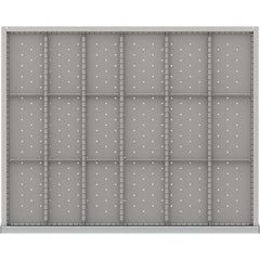 LISTA - 18-Compartment Drawer Divider Layout for 3.15" High Drawers - Exact Industrial Supply