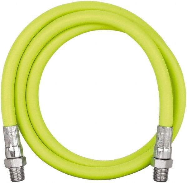 Legacy - 3' Long, 10,000 psi Operating Pressure, Rubber Grease Gun Hose - 1/8 NPT, 10,000 psi Burst Pressure - Exact Industrial Supply