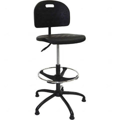 LISTA - 22 to 32" High Adjustable Height Swivel Stool - Exact Industrial Supply